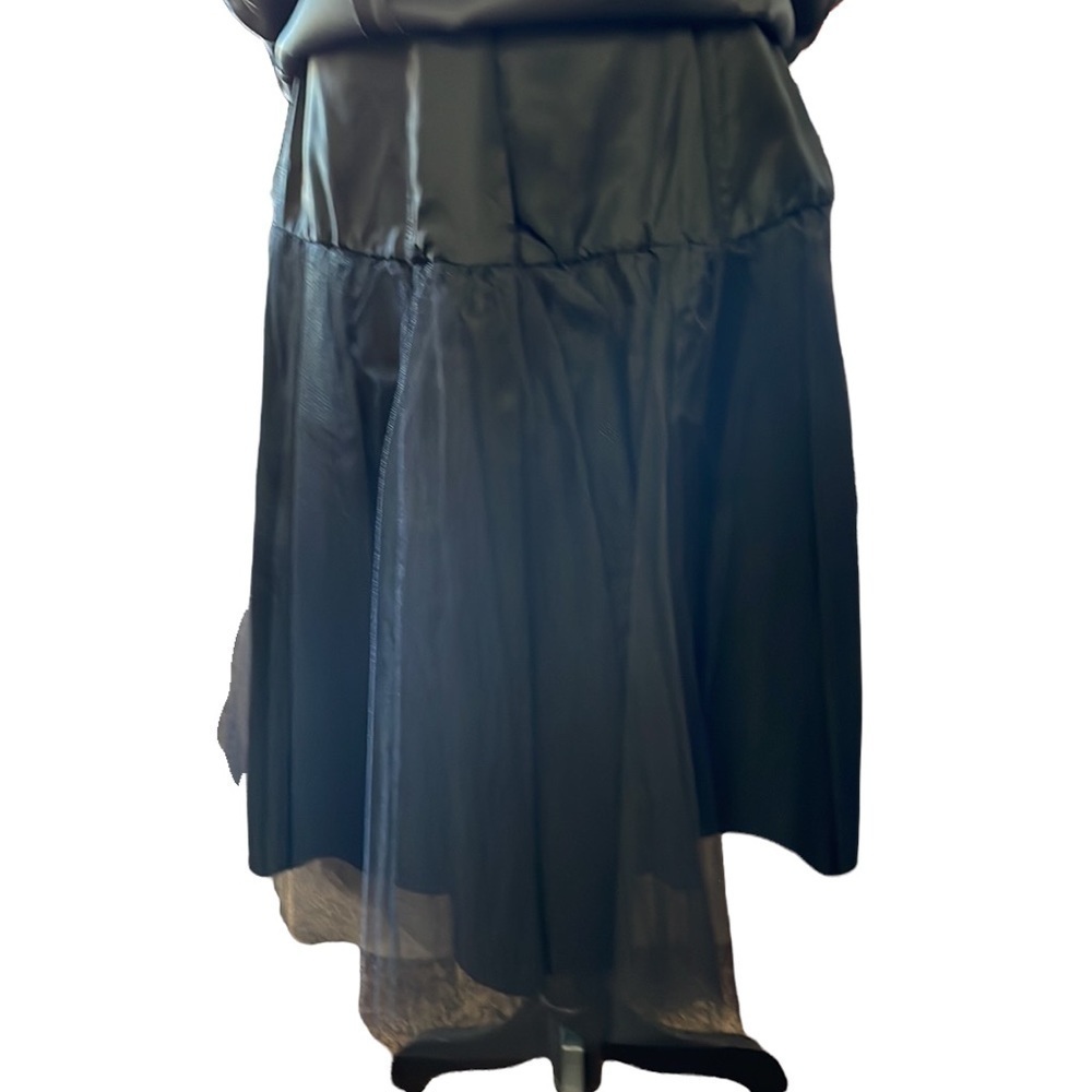 𝅺♥️abs Evening♥️ By Allen Schwartz♥️ black Satin Dress size (6) - Picture 7 of 10